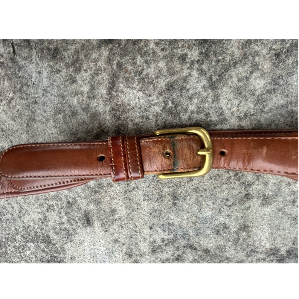 Coach Belt British Tan Leather Brass Buckle 42 6300 Vintage USA Classic Preppy